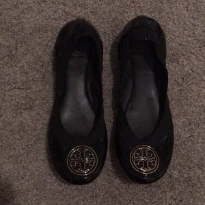 Tory Burch Black Patent Leather Ballet Flats